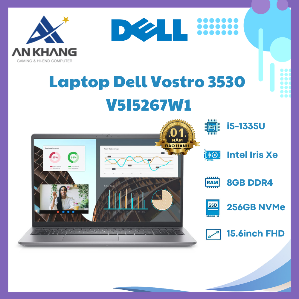 Laptop Dell Vostro 3530 V5I5267W1 - Hàng Chính Hãng - Bảo Hành 12 Tháng
