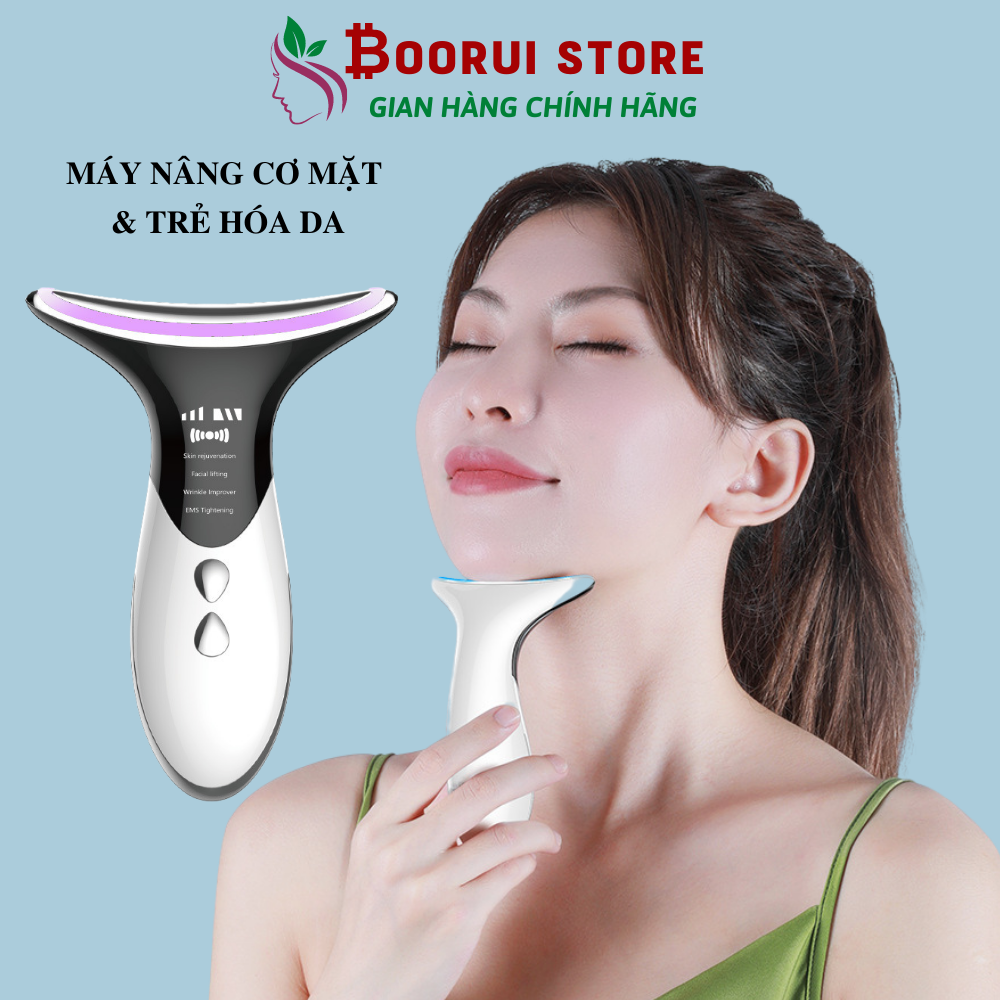 Máy Nâng Cơ Mặt Boorui Mjy2032 - Máy Đẩy Tinh Chất Bằng Ánh Sáng Kết Hợp Điện Châm Ems, Tăng Sinh Collagen, Làm Sạch Thu Nhỏ Lỗ Chân Lông Trẻ Hóa Làn Da, Chăm Sóc Da Chuyên Nghiệp - Phiên Bản Tiếng Anh - Lcd Cao Cấp