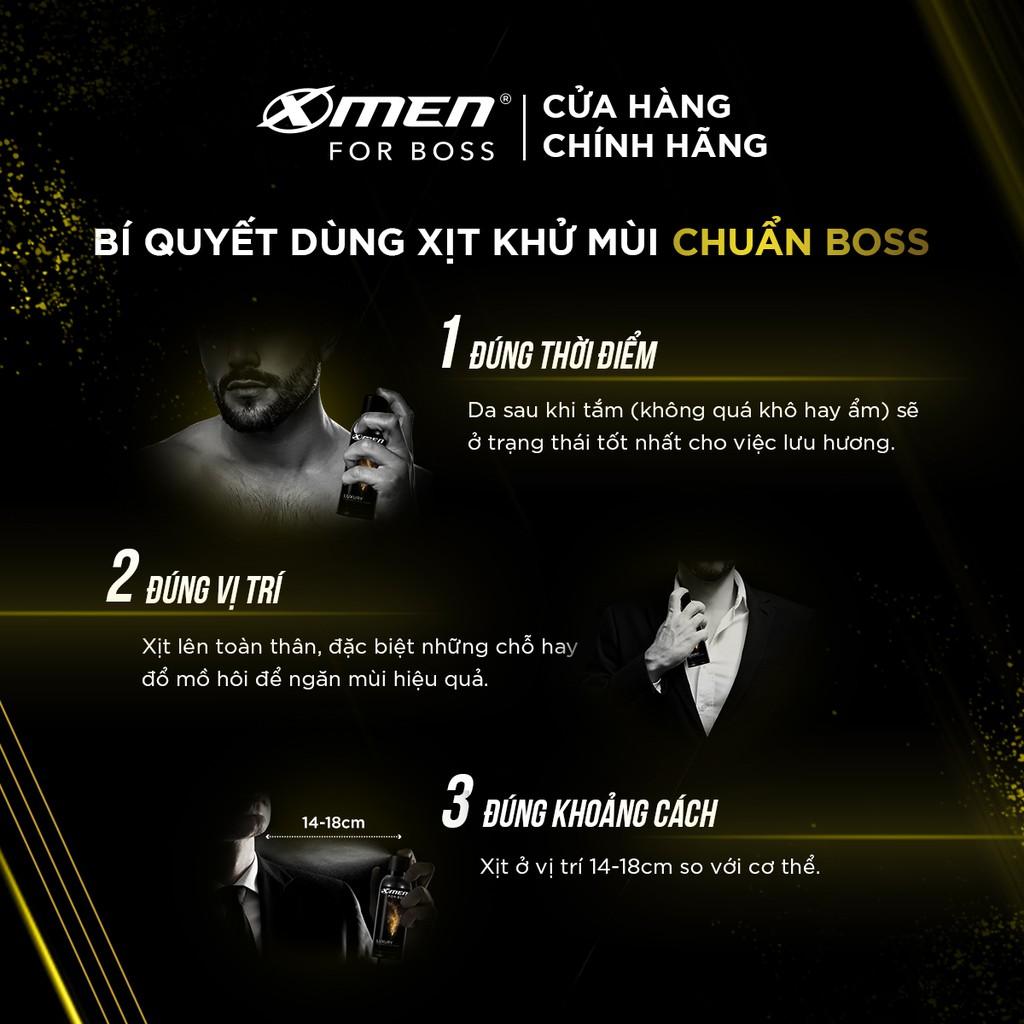 Combo 2 Xịt Khử Mùi X-Men For Boss Luxury 150ml/chai