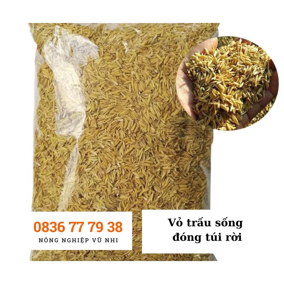 Giá Thể Vỏ Trấu Sống Trộn Đất Trồng cây ( đóng túi rời)- hatgiogn24h