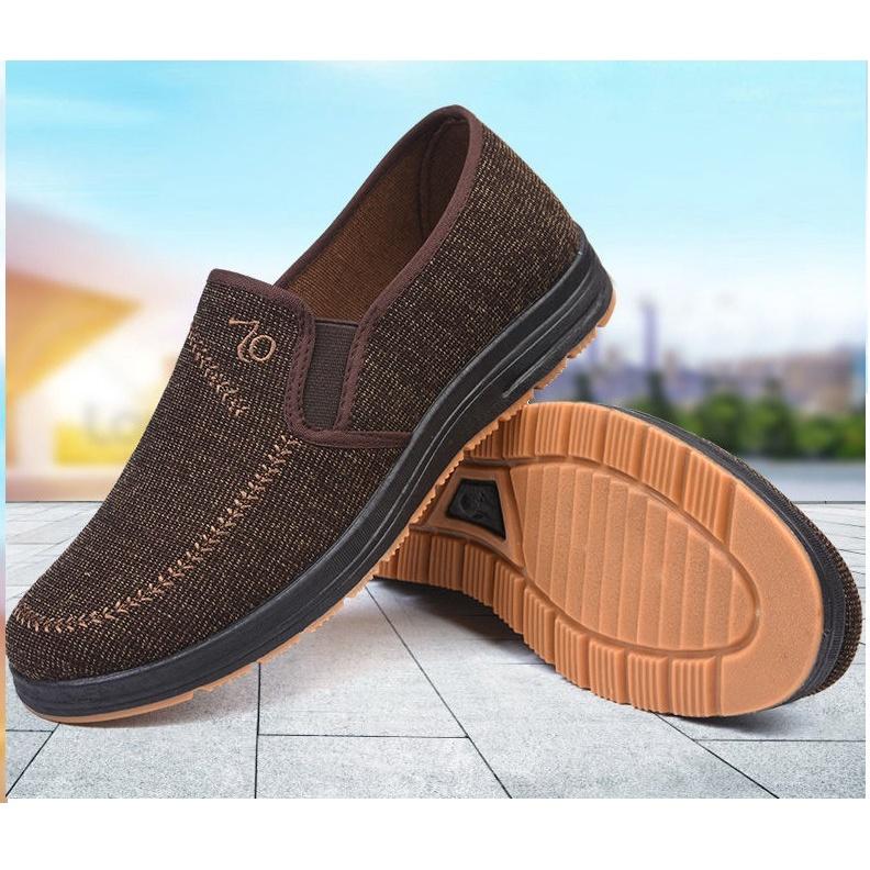 Giày Lười vải Nam S048 , Slip on nam vải chất liệu vải SIÊU MỊN MỀM MẠI ,Đế Cao su đi êm chân , Mẫu mới