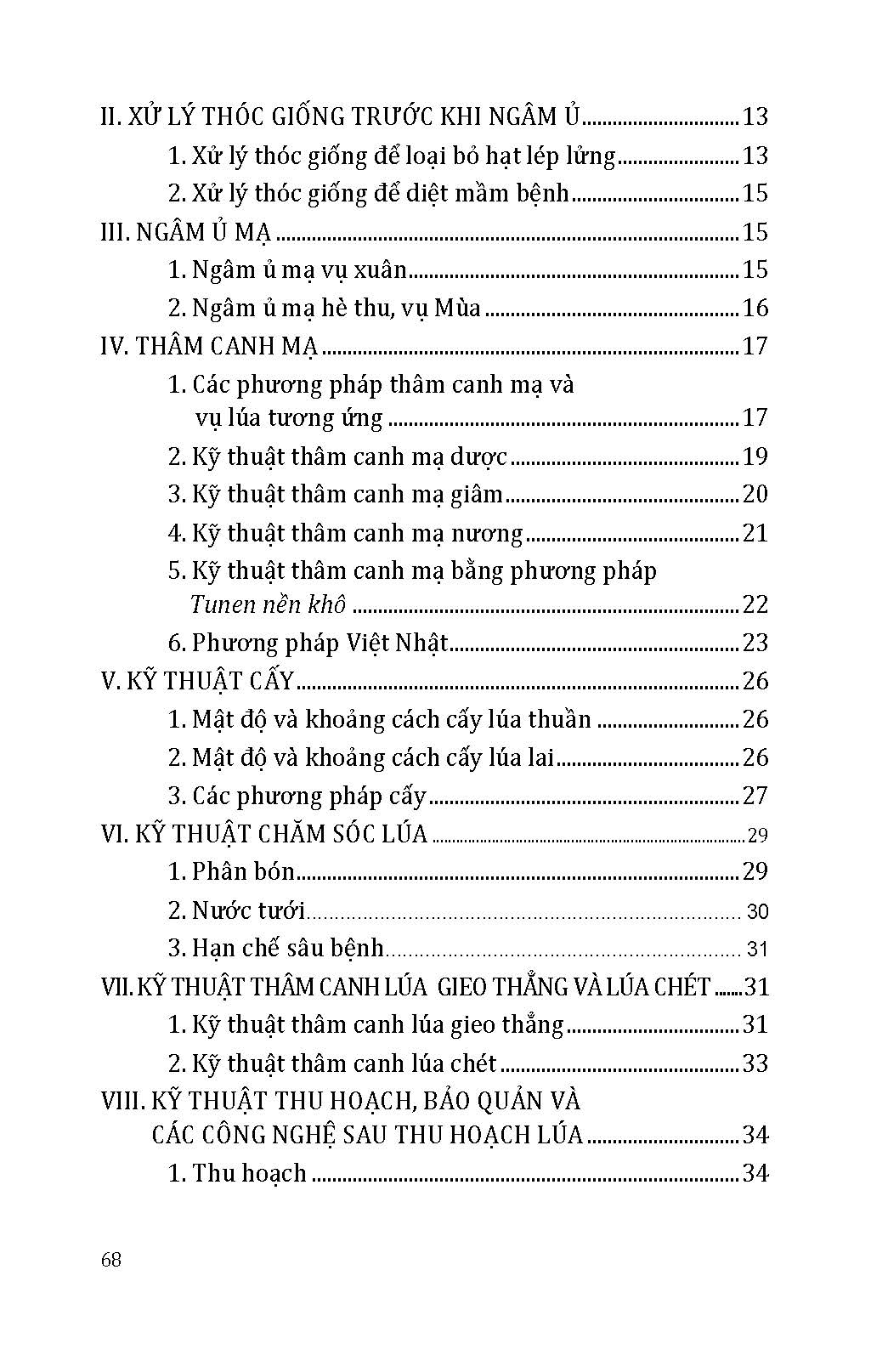 Nông Nghiệp Xanh Bền Vững - Kỹ Thuật Trồng, Chăm Sóc, Thu Hoạch, Bảo Quản Và Các Công Nghệ Sau Thu Hoạch Lúa