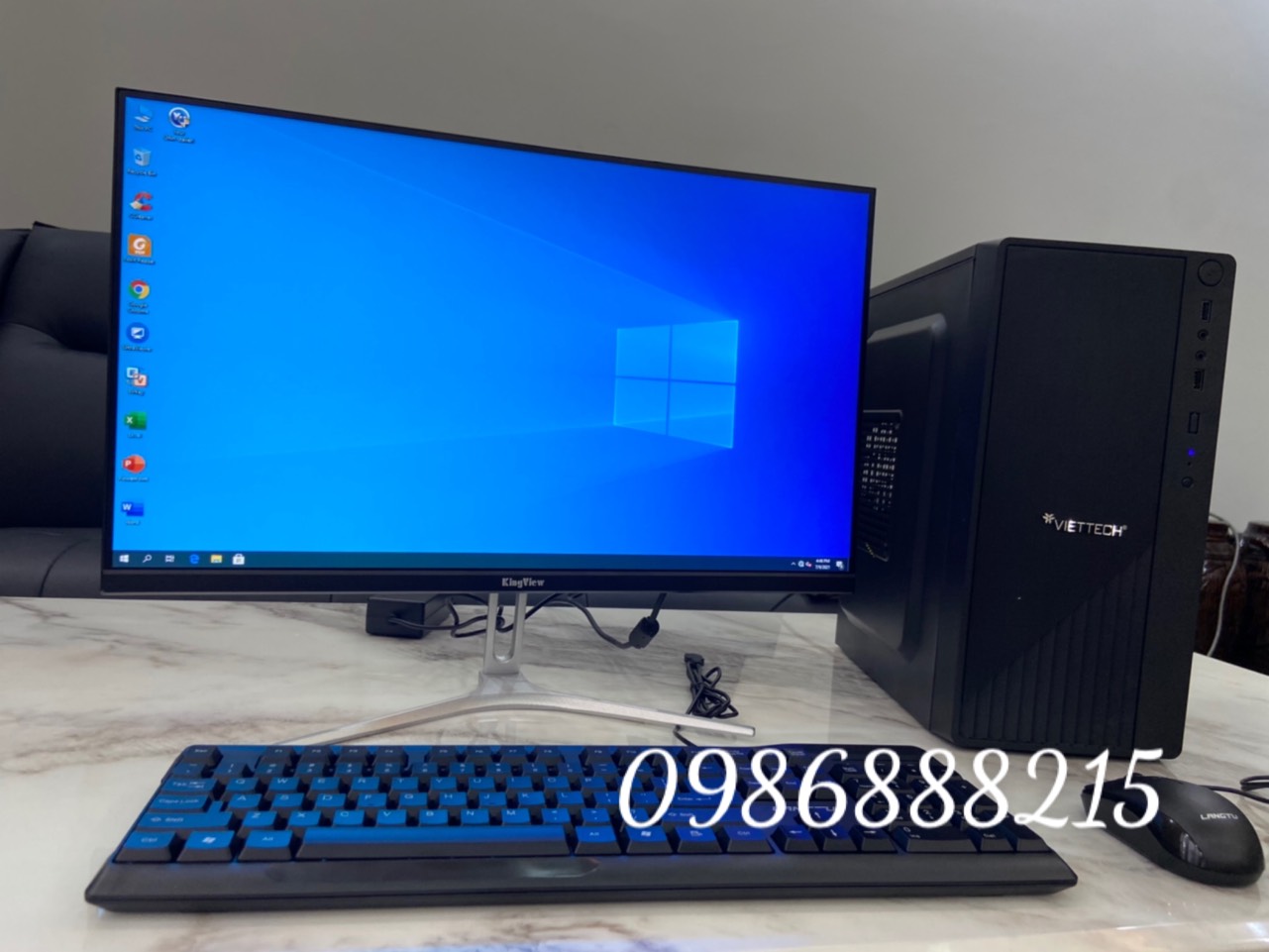 Bộ máy tính để bàn Dell Optiplex Core i5 3470, Ram 8gb, SSD 120GB Và Màn hình máy tính Dell 21.5 inch - Hàng Nhập Khẩu