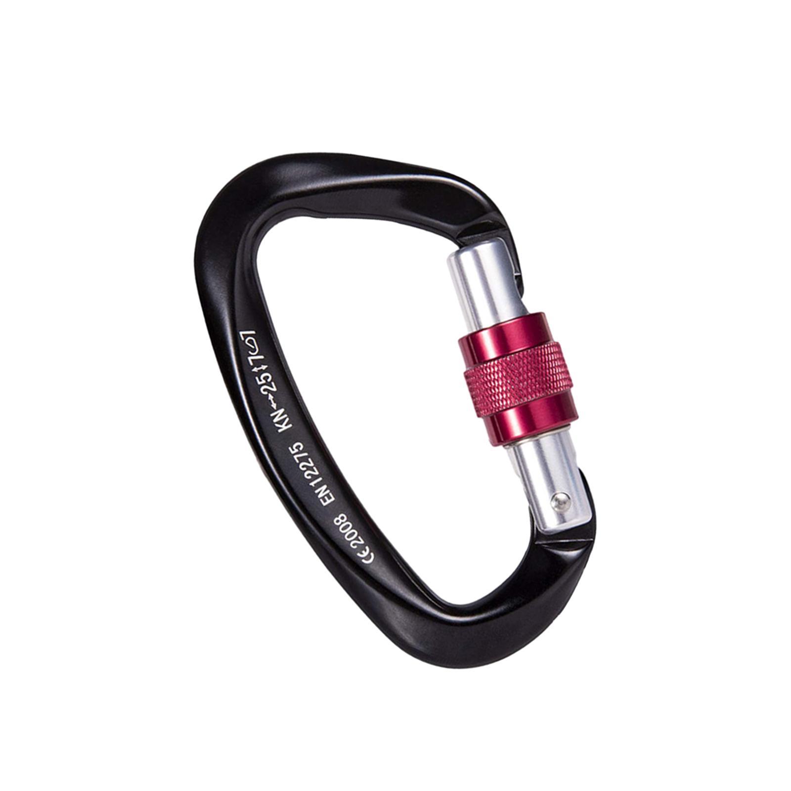 D Shaped Carabiner Buckle Small Carabiner Clip for Rappelling Caving Camping