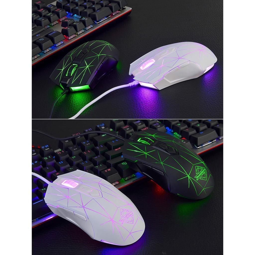 Chuột chơi game Ajazz AJ52 có 7 đèn nền RGB với DPI có thể điều chỉnh 750/1000/125 chất lượng cao