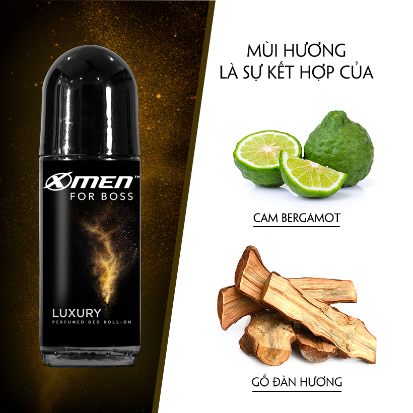 Lăn khử mùi X-Men For Boss Luxury - Mùi hương sang trọng tinh tế 50ml