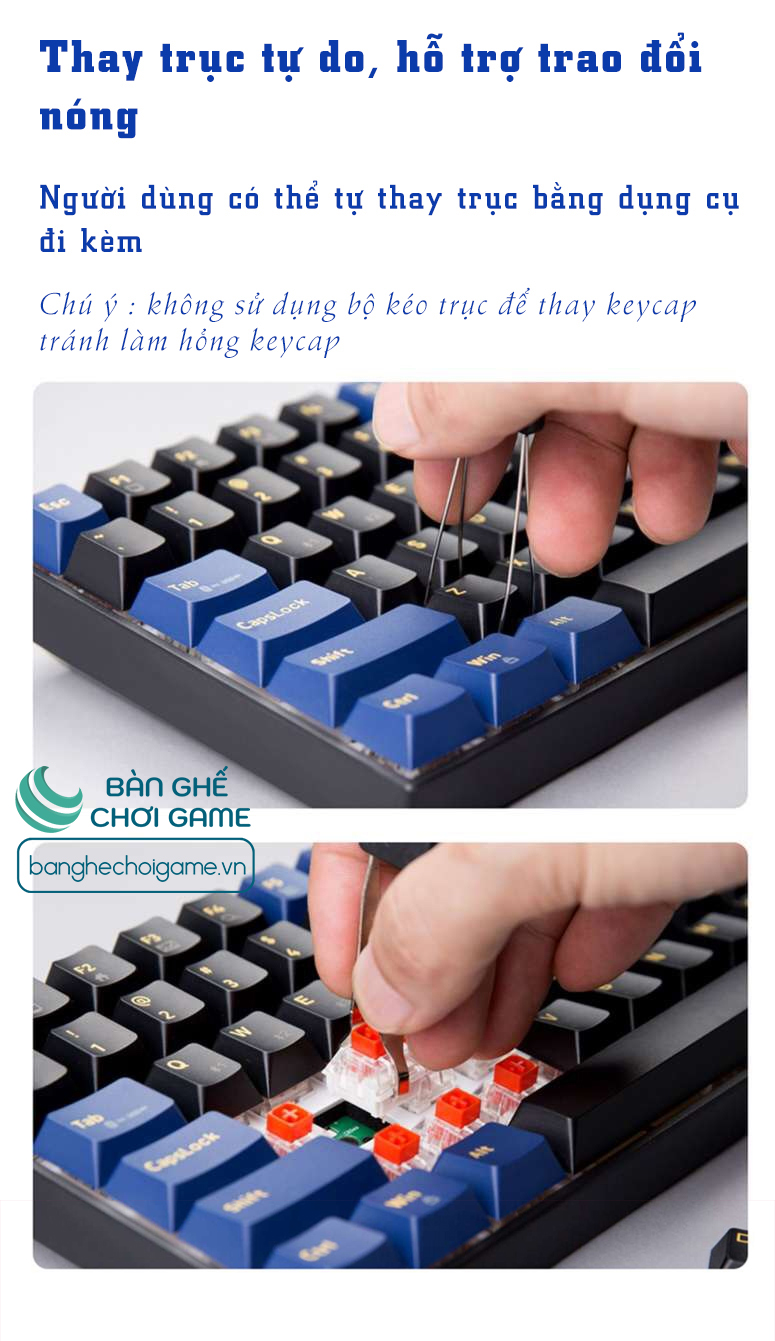 Bàn phím cơ không dây Newmen GM840 Pro Hạc Trăng Mây / Gateron G-Pro/ Hot Swap - Hàng chính hãng