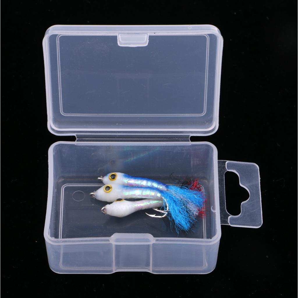 3pcs Simulation Minnow Flies Wet Sinking Flies for Bass Salmon Fly Fishing