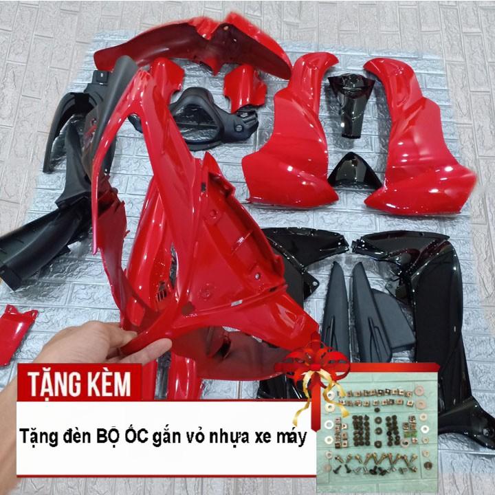 Bộ dàn áo danh cho xe dành cho Jupiter MX màu ĐỎ - Tặng kèm bộ ốc theo xe