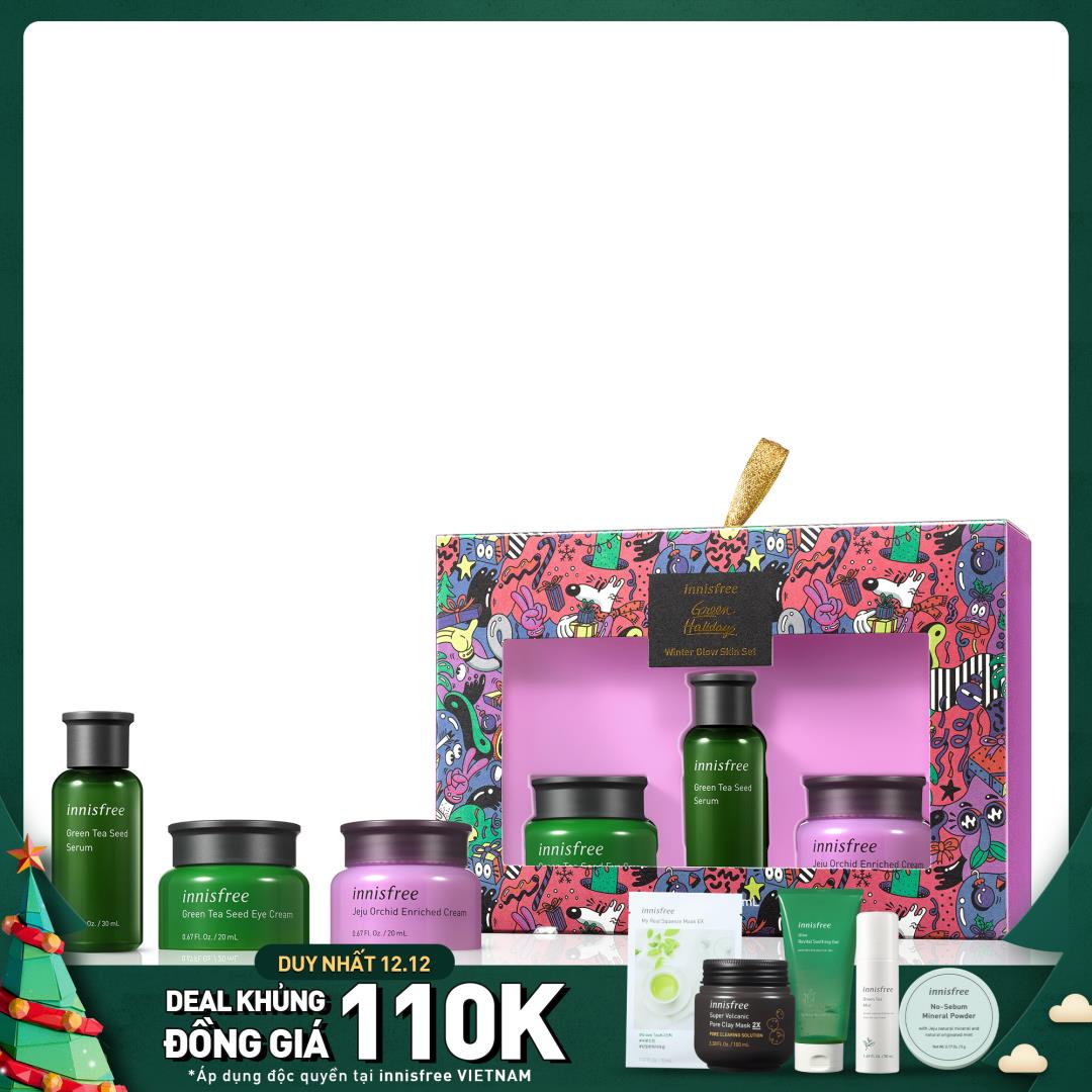 Bộ Sản Phẩm Dưỡng Da Mùa Đông Winter Glow Set – 131172807 (Phiên Bản Green Holiday 2020)