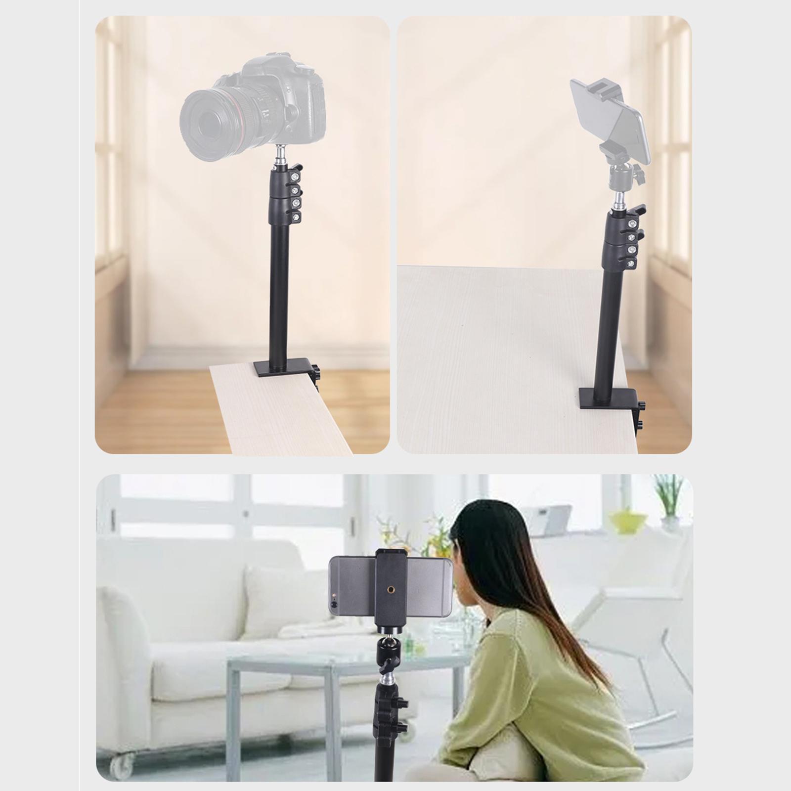 Desk Mount Stand Tabletop L clamp Mounting Adjustable Table Stand Aluminum for DSLR Camera light Panel Light Mic