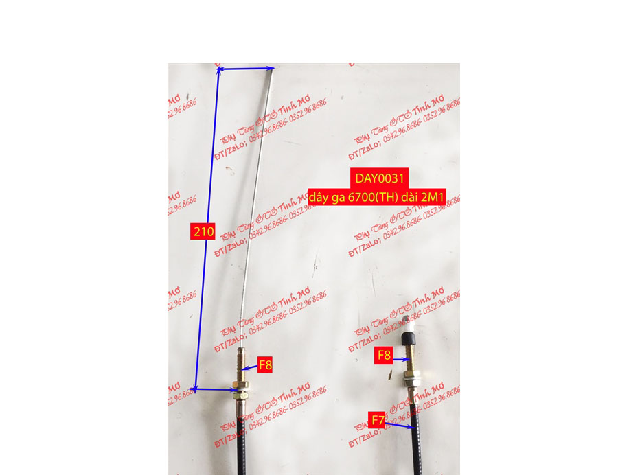 Dây ga 6700 dài 2M1