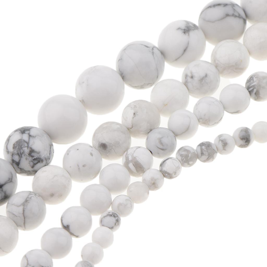 Natural White Gemstone Round Loose Beads for DIY Jewelry Making