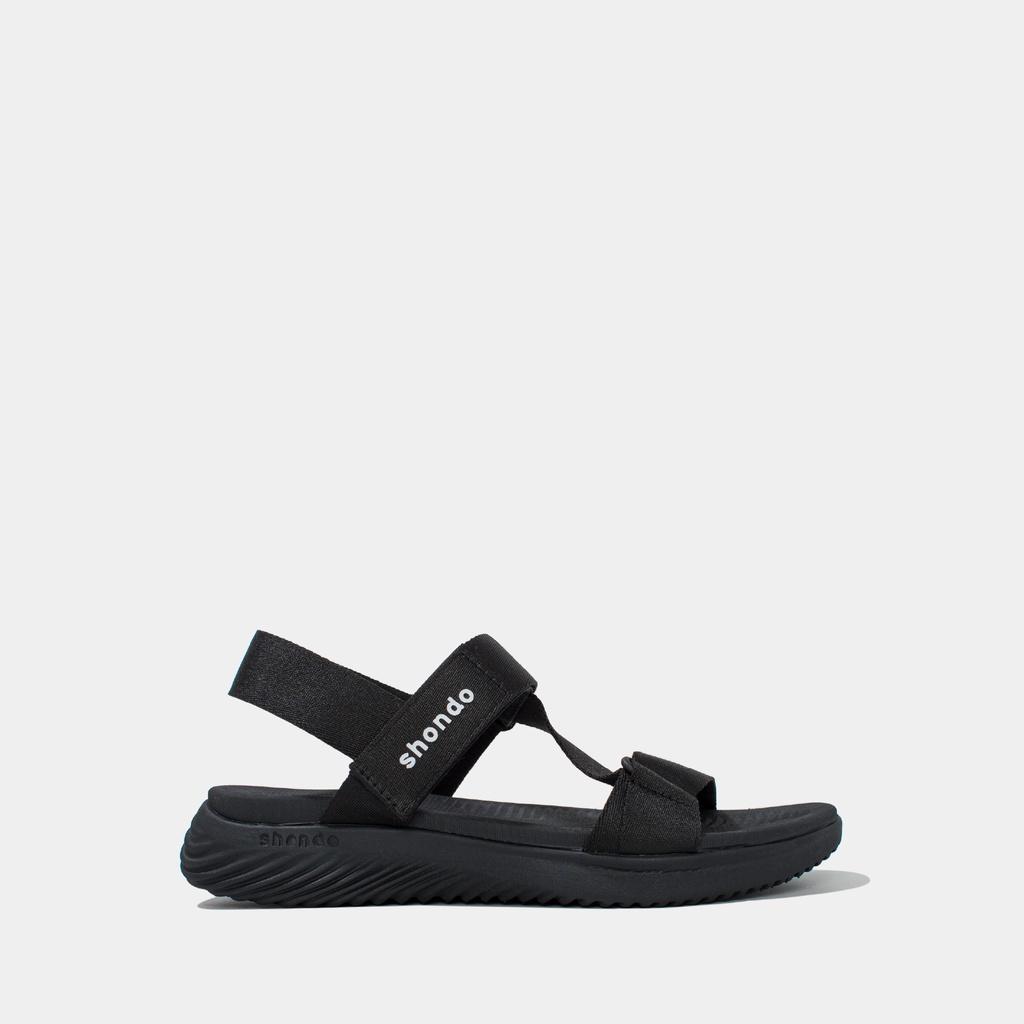 Giày Sandals Nam Nữ Shondo F7 Continew Đen F7N1010