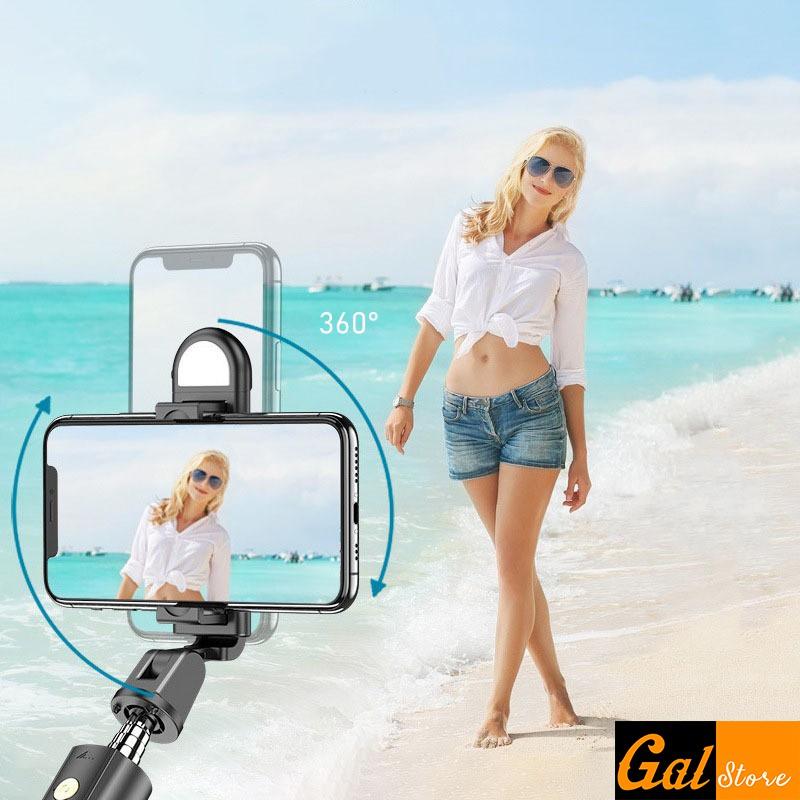 Gậy selfie Bluetooth tích hợp đế 3 chân + khung kẹp điện thoại