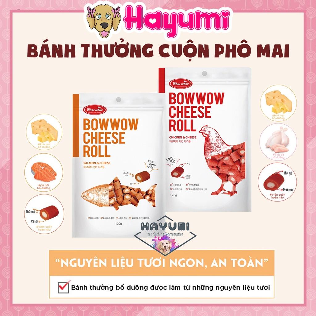 BÁNH THƯỞNG THỊT CUỘN PHÔ MAI DÀNH CHO THÚ CƯNG