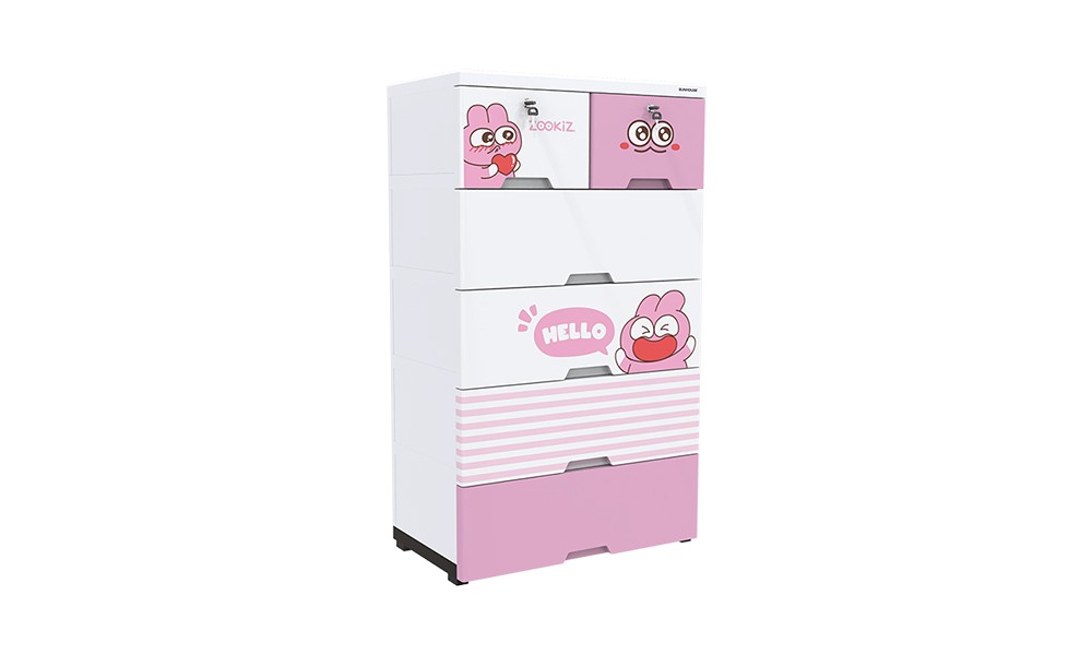 Tủ nhựa trẻ em 6 ngăn Happy Kids SUNHOUSE KS-CA688G6 - Hàng chính hãng