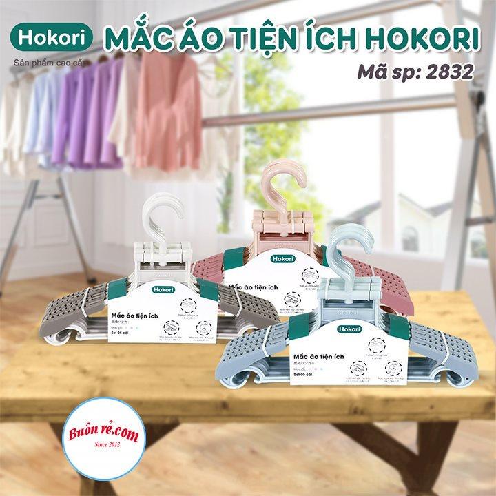 Set 10 MÓC  treo quần áo người lớn Hokori cao cấp GIÁ SỐC  nhựa Việt Nhật -Mắc nhũ treo quần áo, móc phơi đồ- 2832