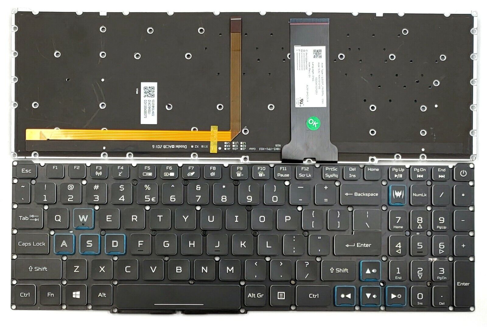 Bàn phím dành cho Laptop Acer Predator Helios 300 PH315-52 PH315-53 PH317-53 Keyboard US RGB Backlit