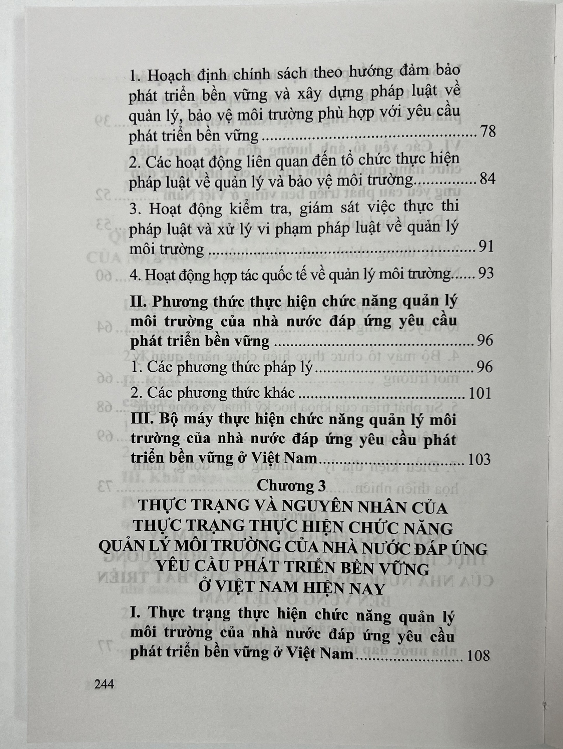 Sách - Chức Năng Quản Lý Môi Trường Của Nhà Nước Đáp Ứng Yêu Cầu Phát Triển Bền Vững Ở Việt Nam