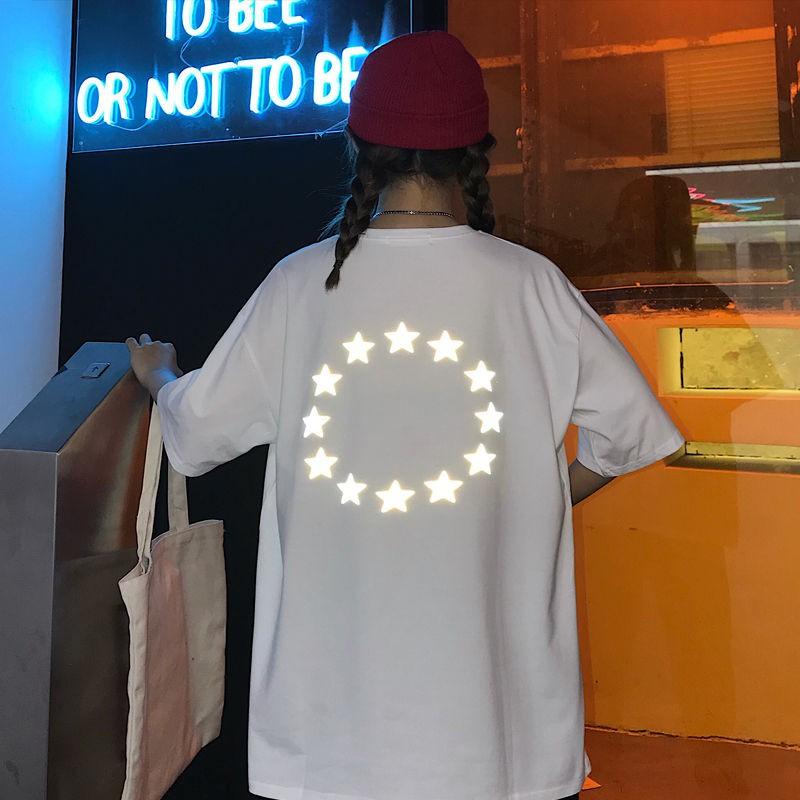 Áo thun Stee EFFEXOR CIRCLLE STAR Phản quang Oversize Trùm Unisex aothununisex