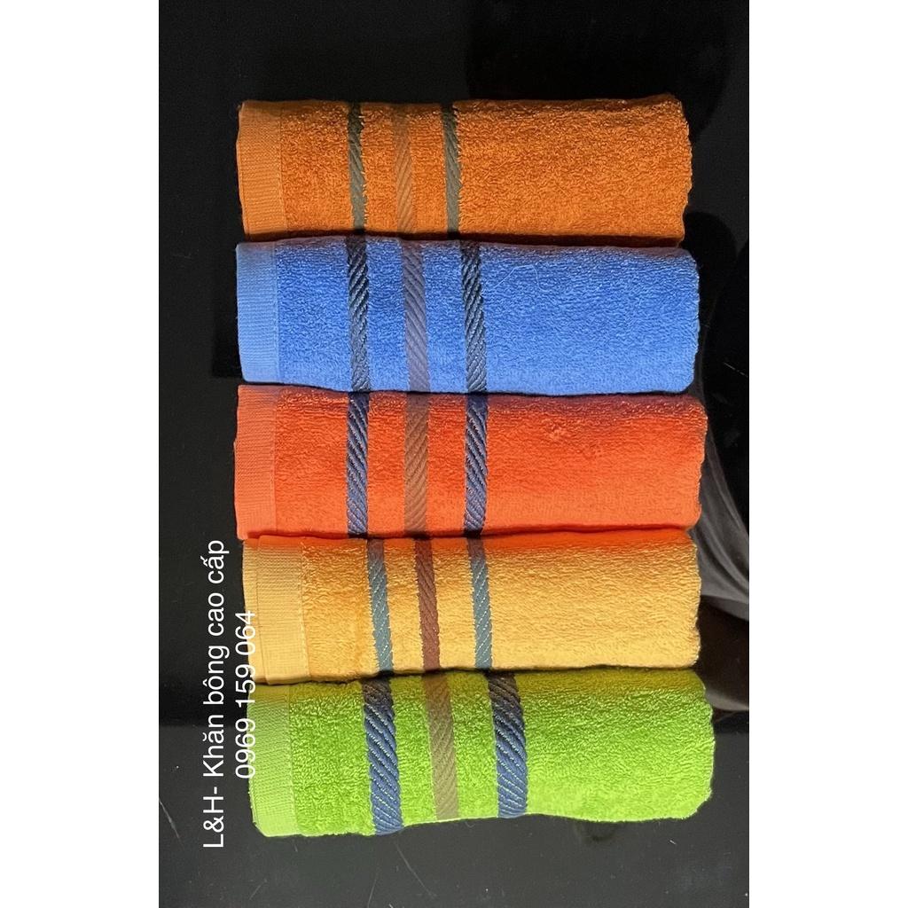 Khăn lau đầu, lau tóc, sợi cotton, 3 dí, KT 34*80cm