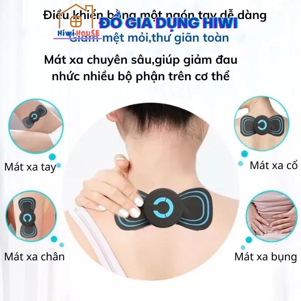 Miếng Dán Massage Xung Điện EMS Cao Cấp, Máy Massage Mini Toàn Thân Màn Hình LED 8 Chế Độ -19 Cường Độ Giảm Đau Hiệu Quả