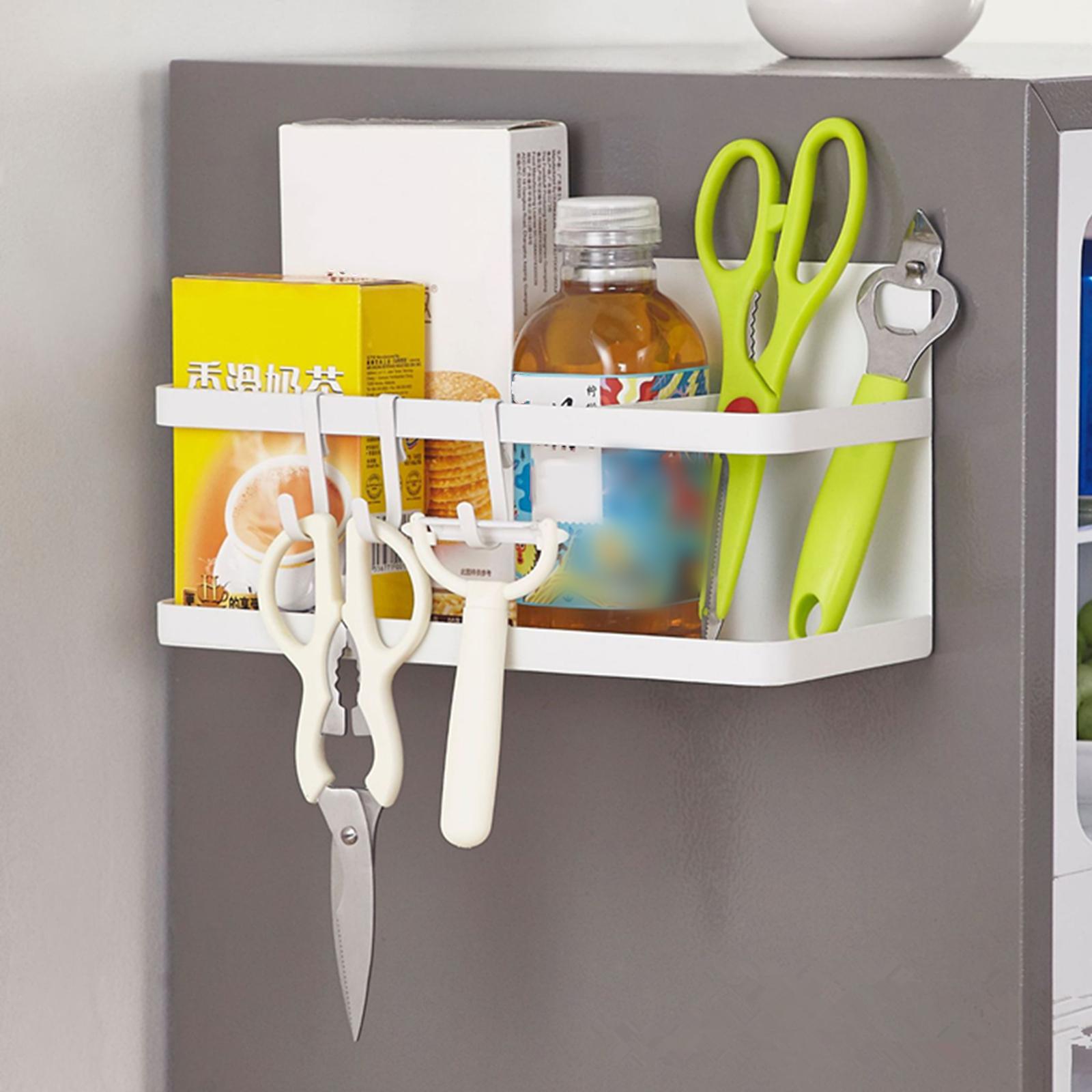 Magnetic Spice Rack Organizer Single Tier Kitchen Storage Space Saving