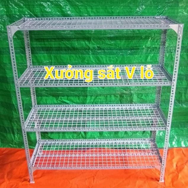 Kệ sắt v lỗ Rộng 40cm x Dài 1,2M Nhiều tầng kệ