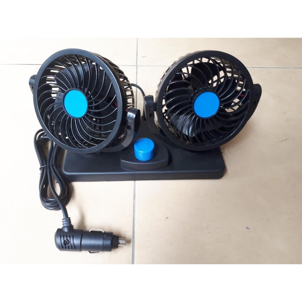 HÀNG HOTQuạt Đôi Mini 360 Độ Để Trong Ô Tô, Để Bàn Làm Việc