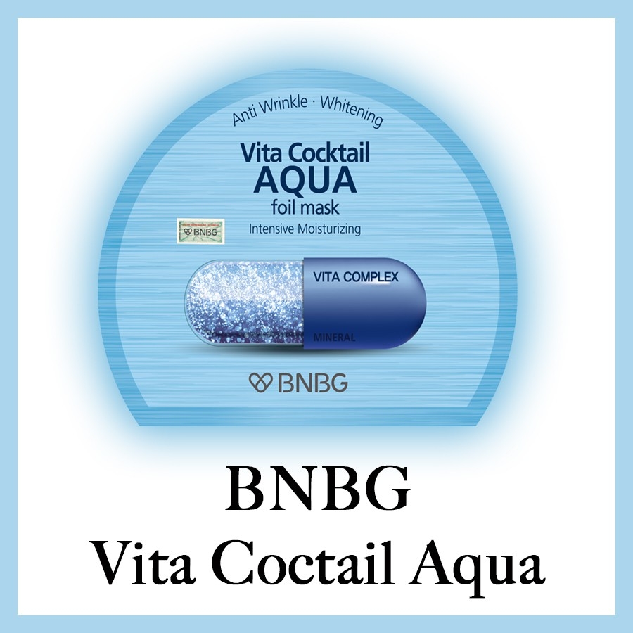Combo 5 Mặt nạ cấp nước dưỡng da ẩm mượt, săn chắc BNBG Vita Cocktail Aqua Foil Mask - Intensive Moisturizing 30ml x 5