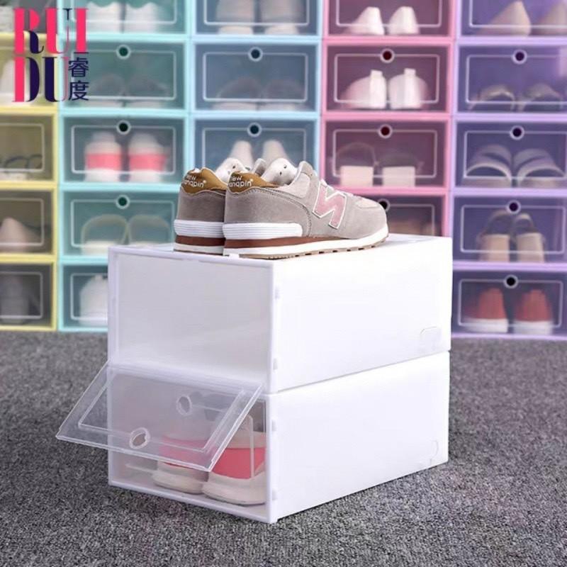 Hộp Đựng Giày Nắp Nhựa Cứng Thông Minh Cao Cấp Trong Suốt, Size lớn Chịu Lực 4kg 88190