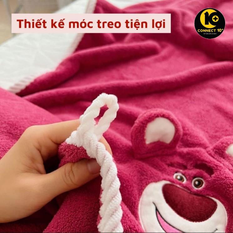 Set khăn tắm gấu dâu LOTSO siêu đáng yêu