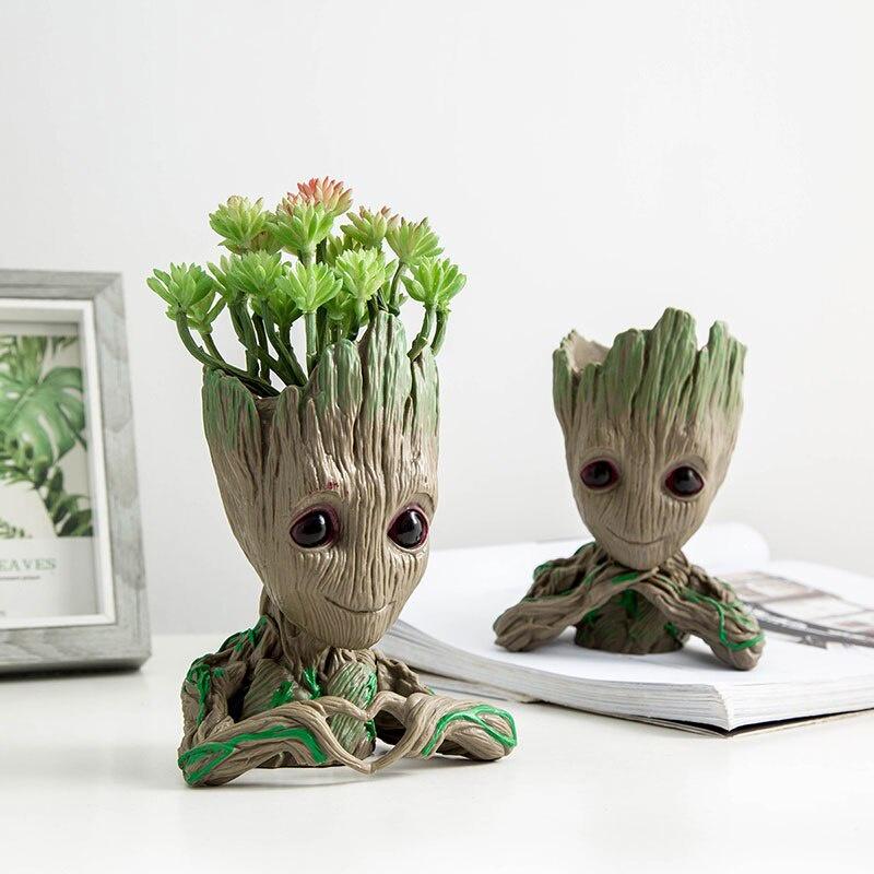 Groot Flower Pots Home Decor Ornaments Multifunction Pen Boxes Storage Organizer Anime Room Decor Home Decoration Accessories