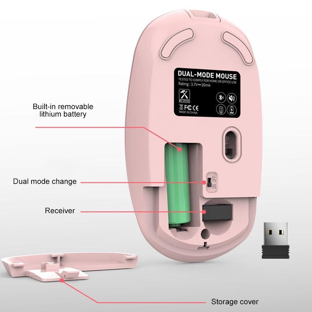 Chuột Không Dây Công Thái Học Máy Tính Máy Tính Quang Học Mause Với USB Thu 1 Nút Không Dây 2.4Ghz Chuột 1200 DPI Cho laptop