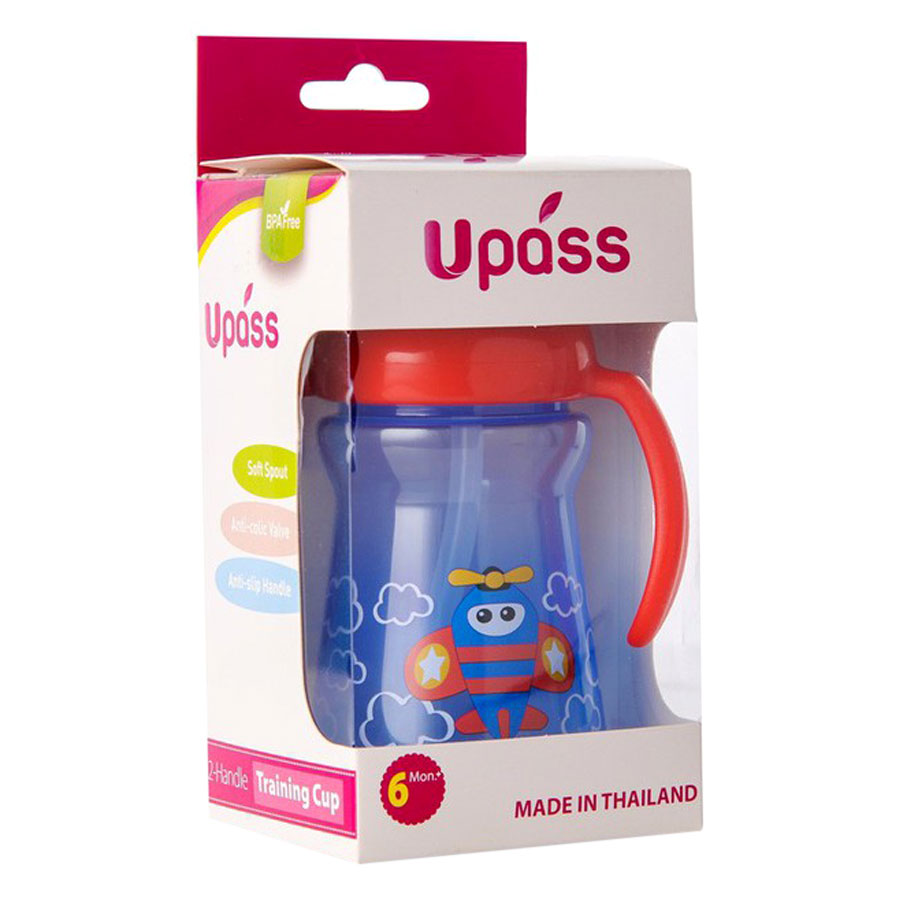 Cốc Uống Nước Bằng Ống Hút 2 Tay Cầm Upass UP0080N