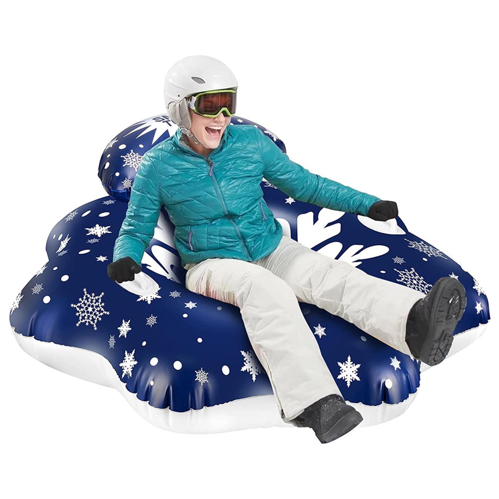 Snow Tube Heavy Duty Inflatable Snow Sled with Handles for Skating Winter Outdoor Fun