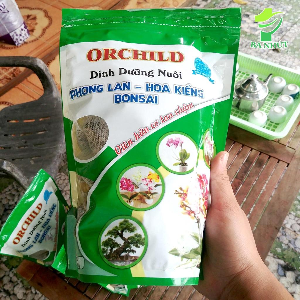 ORCHILD Dinh Dưỡng Nuôi Phong Lan, Hoa Kiểng, Bonsai – Viên Hữu Cơ Tan Chậm