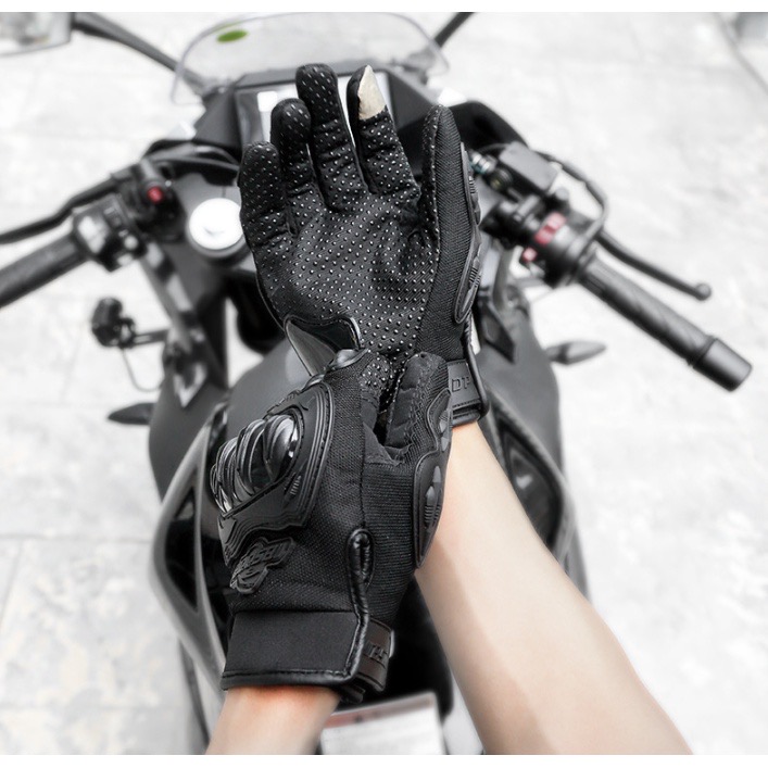 Găng tay bảo hộ dài ngón có cảm ứng đi mô tô _ xe máy _ phượt