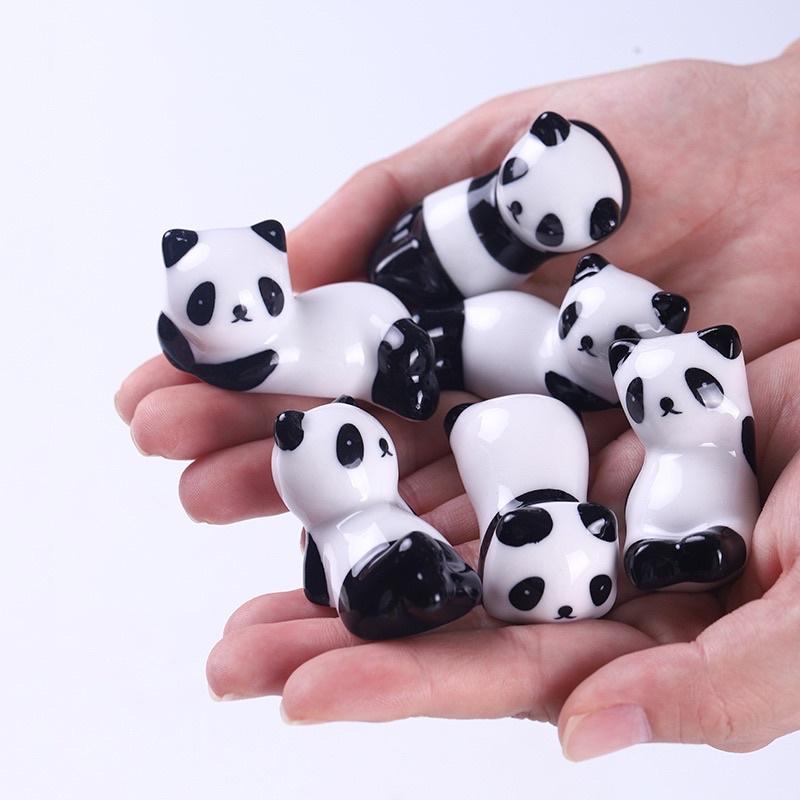 Gác đũa sứ gấu trúc kiểu Nhật các dáng, gác đũa sứ men bóng đẹp