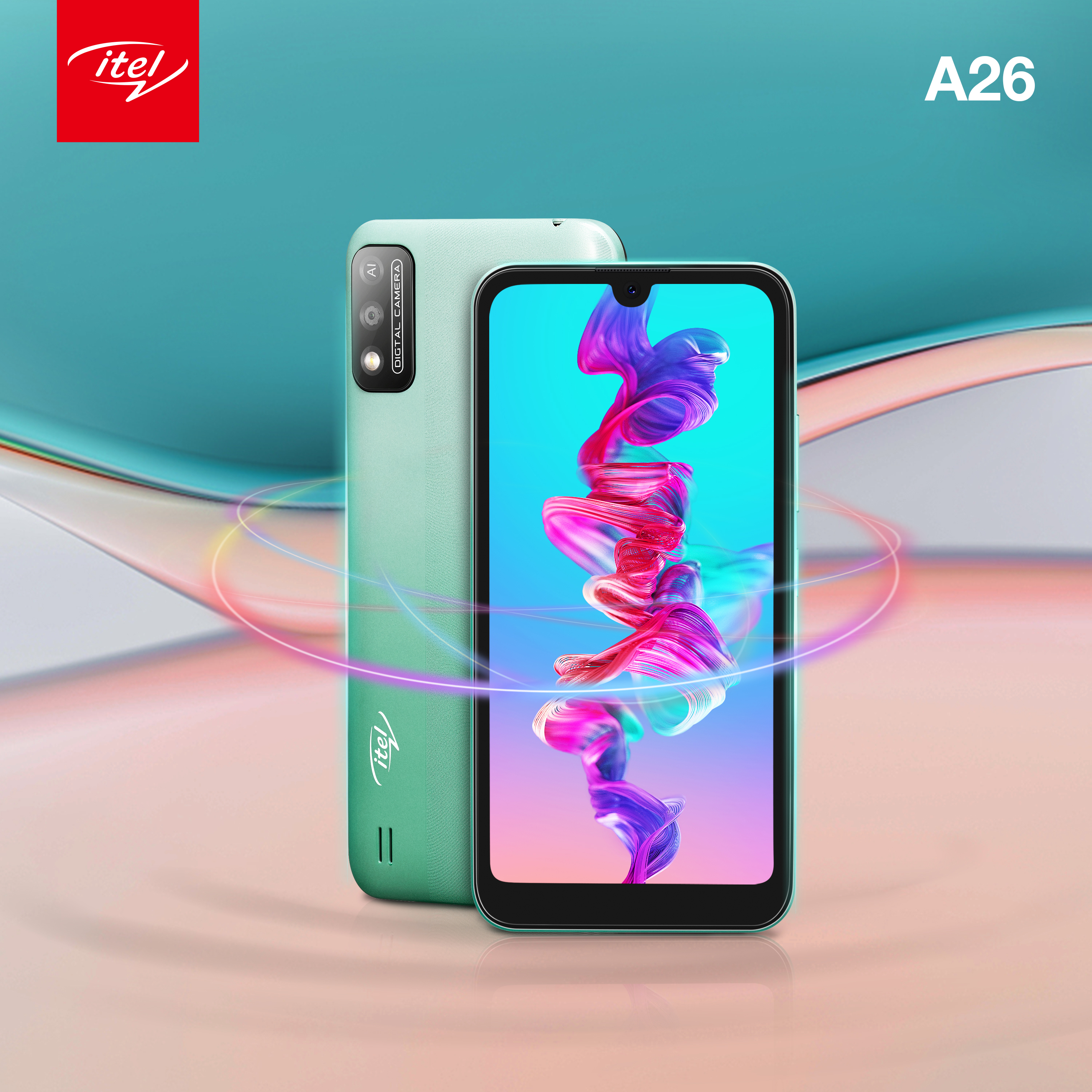 Điện thoại thông minh itel A26 - giá rẻ | 2 Sim 2 Sóng 4G LTE | Màn hình IPS 5.7&quot; HD+ | RAM 2GB + ROM 32 GB (Hỗ trợ thẻ nhớ 32 GB) | Mở khoá bằng Gương Mặt | Chính Hãng bảo hành 12 tháng| 1 đổi 1 trong 30 ngày