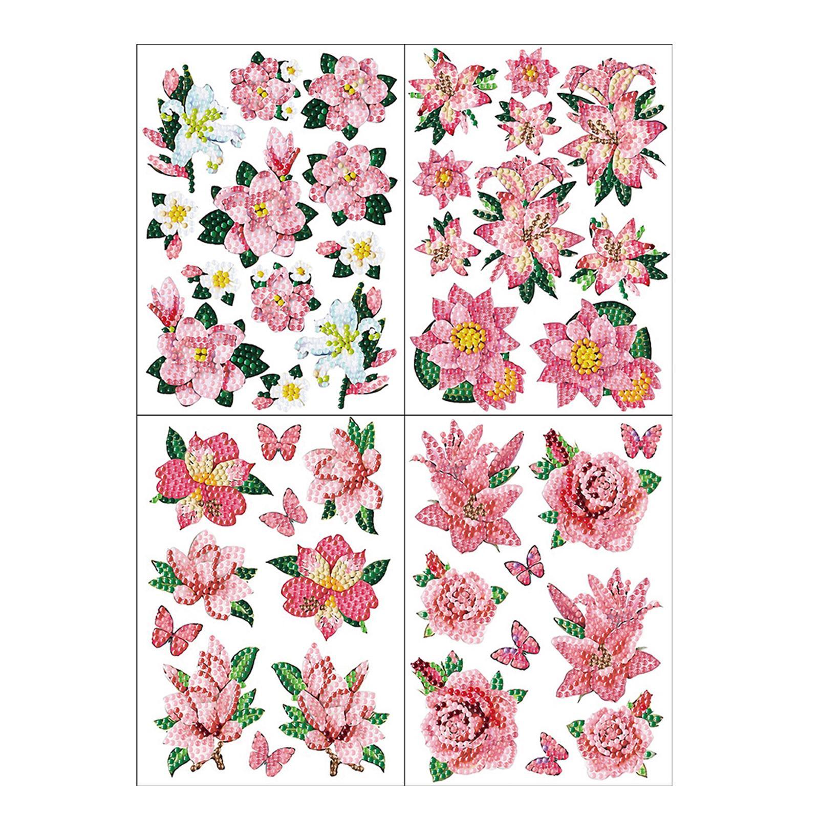 8 Sheet Creative 5D DIY Painting Stickers Set Resin DIY Art Pen Holder Decor Birthday Gift
