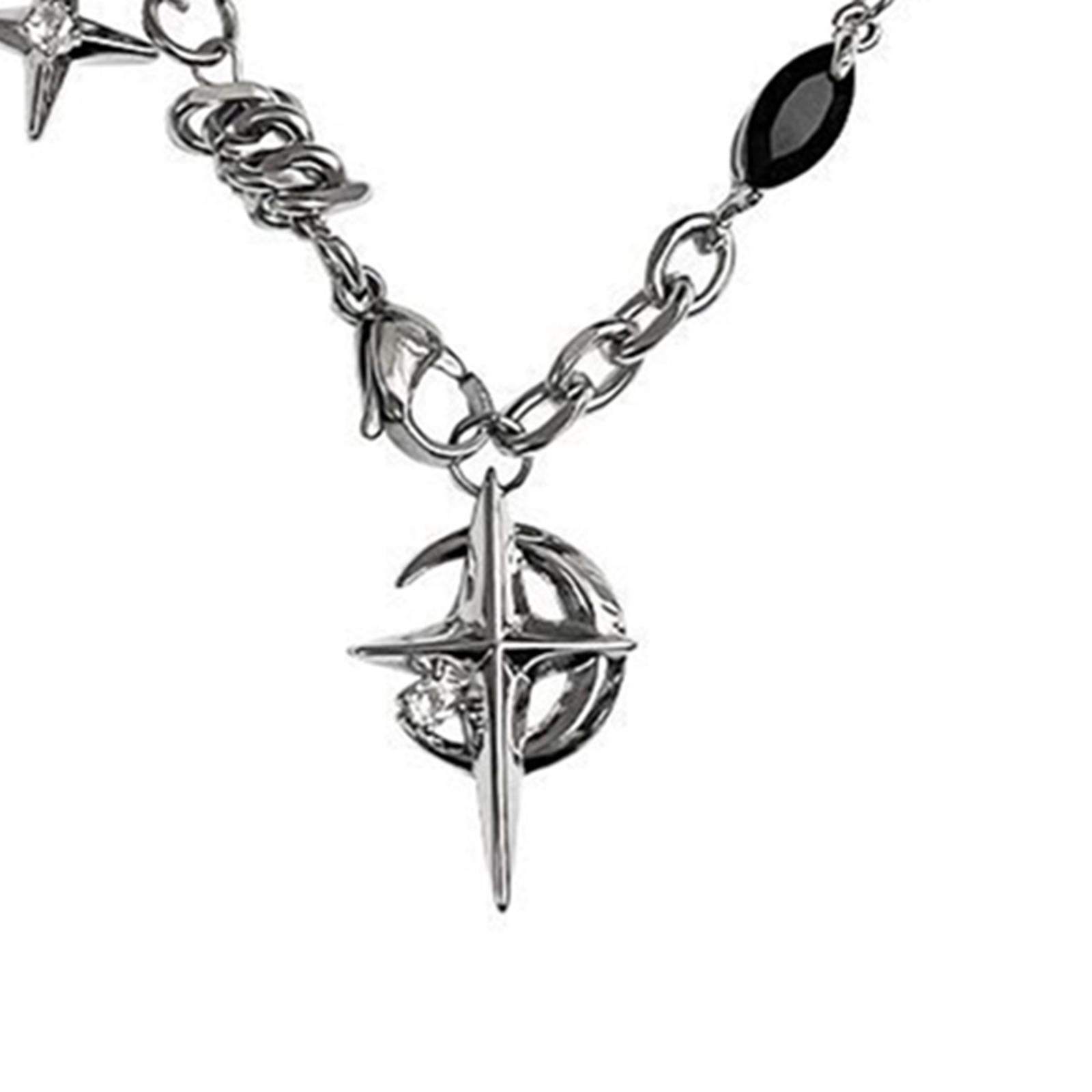 Pendant Necklace Punk Sweater Chain Necklace for Women and Men Festival Gift