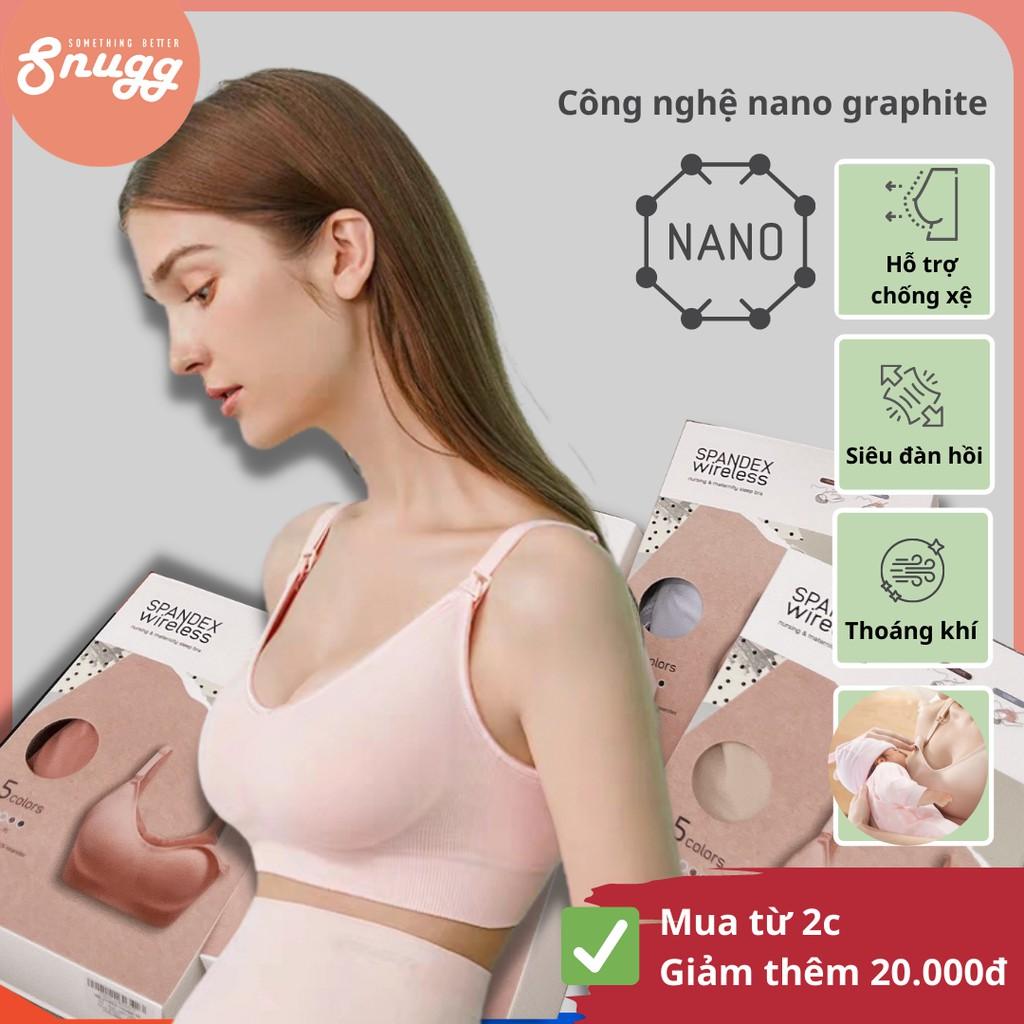 Áo ngực bầu và cho con bú chống xệ Snugg - công nghệ nano graphite siêu bền siêu đàn hồi Snugg