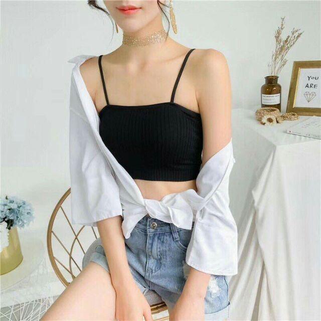 Áo bra cotton tăm đệm mỏng