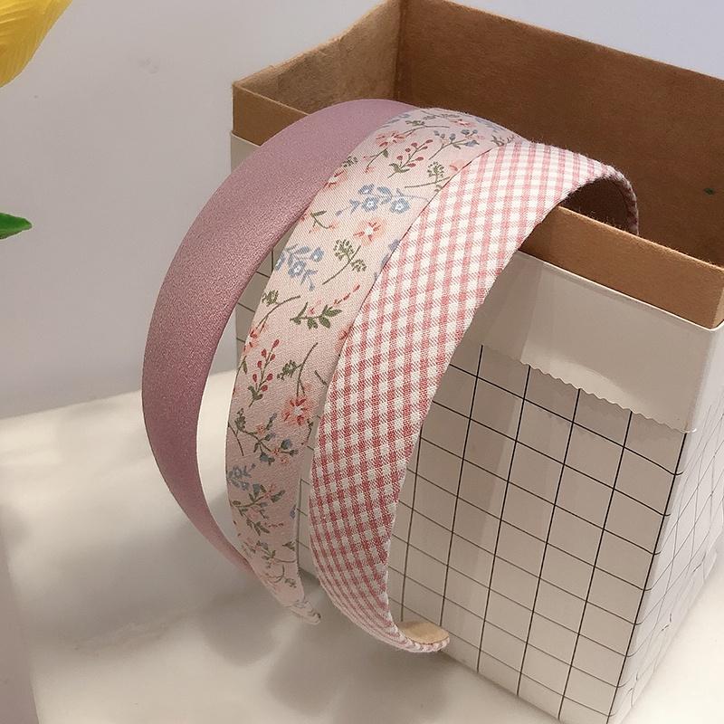 Băng đô cài tóc HACHIKI hoạ tiết caro dễ thương bản rộng kiểu Hàn Quốc CAITOC