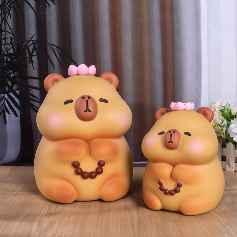 Ống Tiết Kiệm CAPYBARA Đội Hoa Sen Hot Trend Arthouse_ Hàng chính hãng