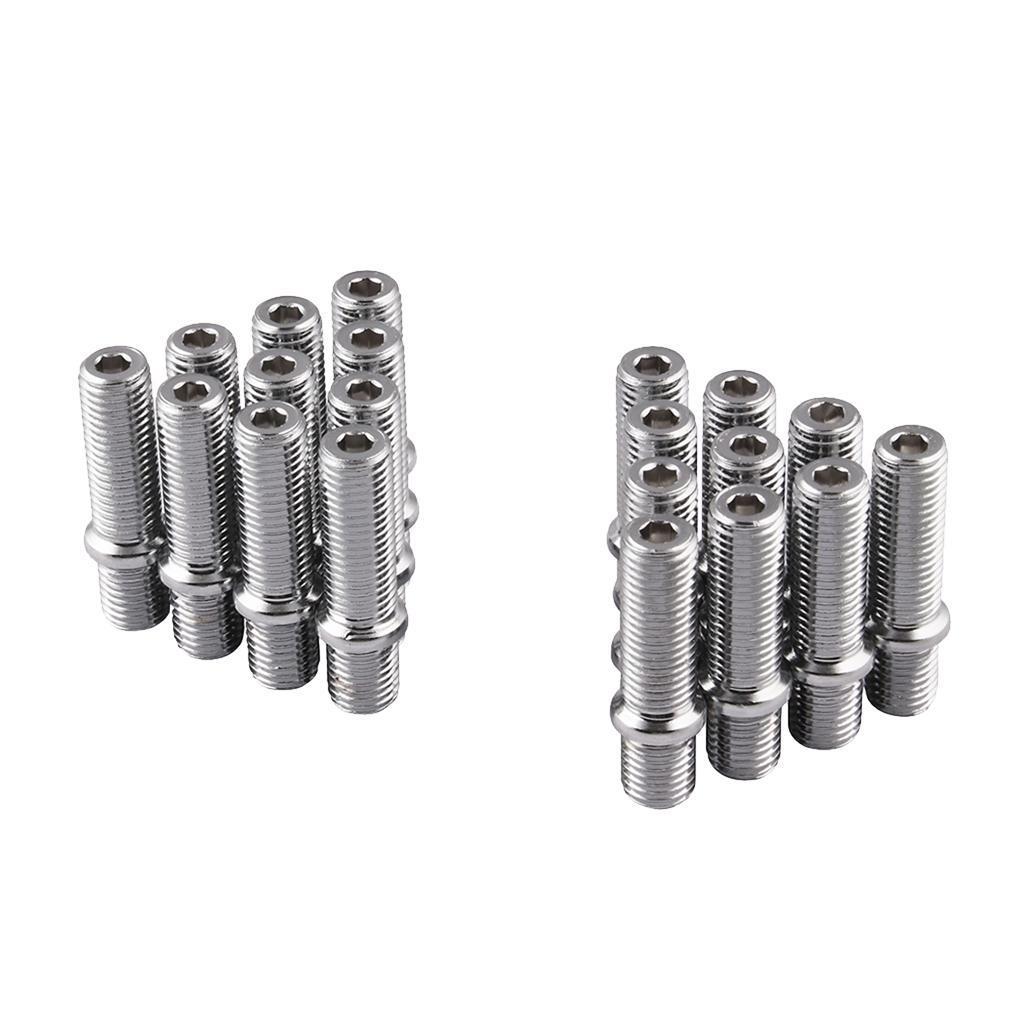 40 Pieces M12x1.5-M12x1.5 Extended Wheel Stud Conversion Tall Lug Screw Adapter