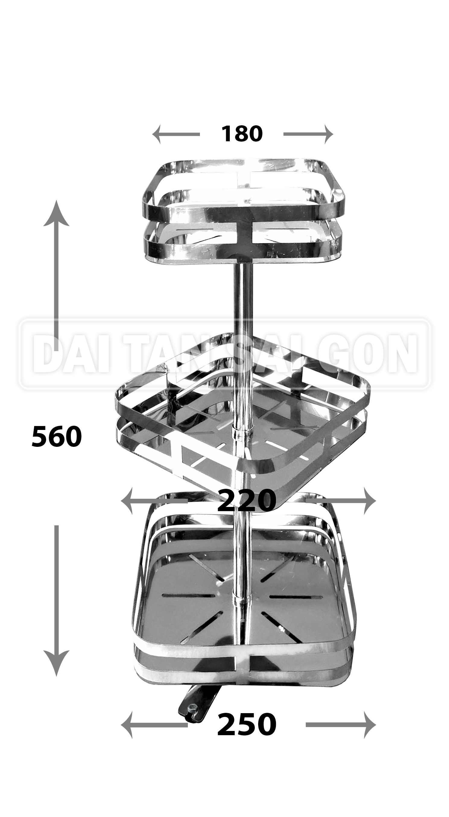 Kệ gia vị inox vuông
