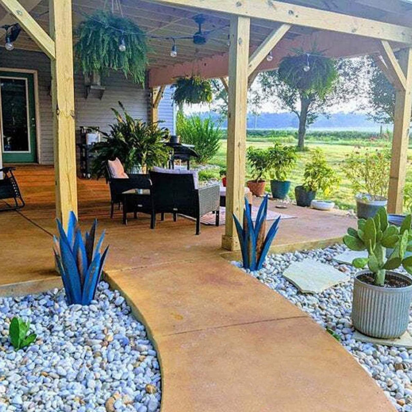 Bộ Trang Trí Cây Thùa Tự Làm 9 Lá Kim Loại Diy